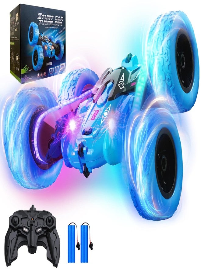 Pascol 360° Double-Sided RC Stunt Car - 4WD 2.4GHz Remote Control Off-Road Vehicle with LED Lights, High-Speed Rotation, Durable Racing Toy for Kids, Boys & Girls, Multicolor - Image 2