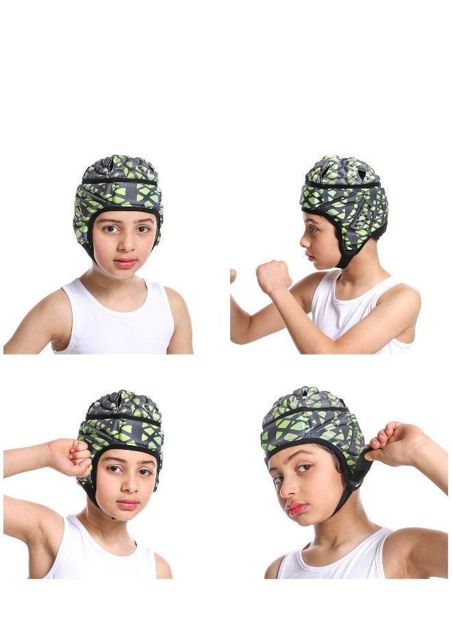 Generic - Mult-Color Soft Helmet, Flag Football Rugby Goalkeeper Helmet, Cap Soft Shell Helmet, Soccer Headgear Special Needs Protection for Childrens 4-12 Years - Image 1