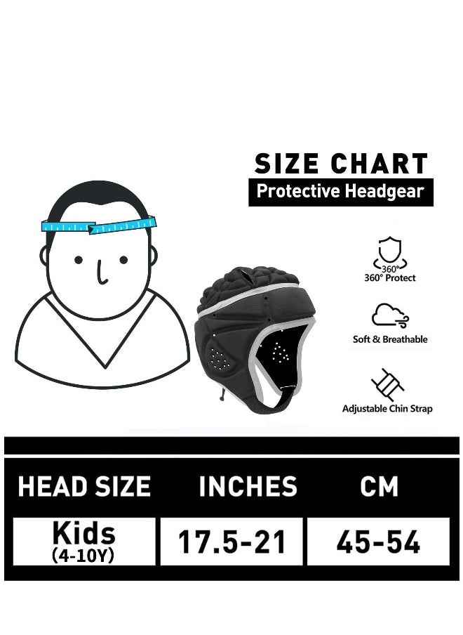 Generic - Mult-Color Soft Helmet, Flag Football Rugby Goalkeeper Helmet, Cap Soft Shell Helmet, Soccer Headgear Special Needs Protection for Childrens 4-12 Years - Image 1