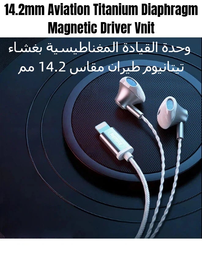 REMAX RM-711i Bluetooth In-Ear Earphones, HD Stereo with Mic Control, Lightning Charging Port, Comfort In-Ear Earbuds (Blue) - Image 4