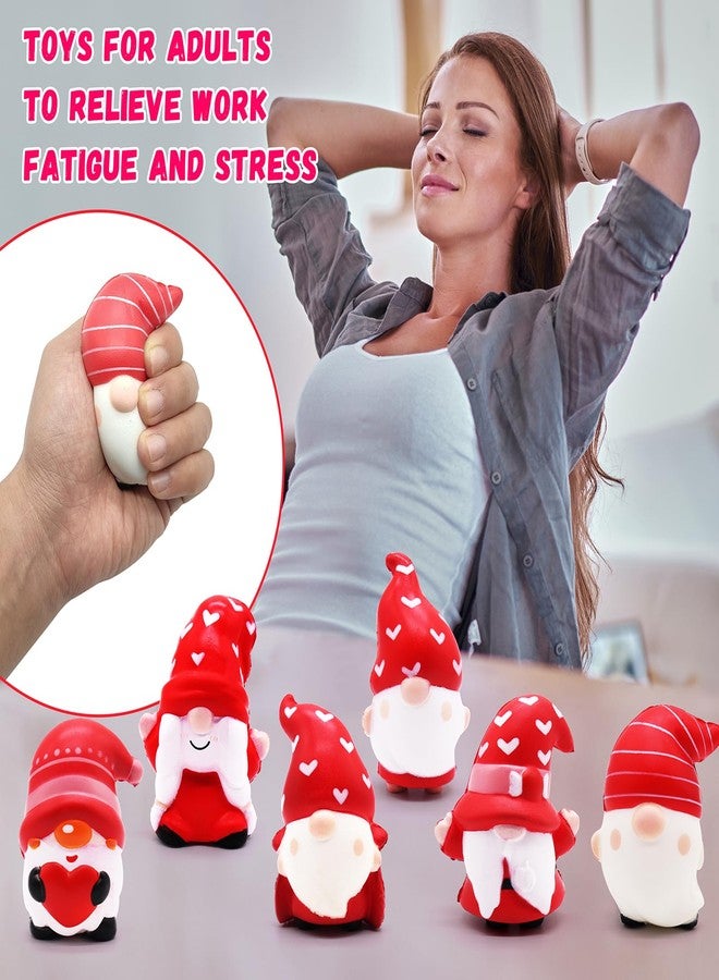 JOINBO Valentines Day Gnome Squishies Toys for Kids,Slow Rising Stress Relief, Soft Squeeze,Valentines Present for Boys Girls - 6 Pack - Image 4