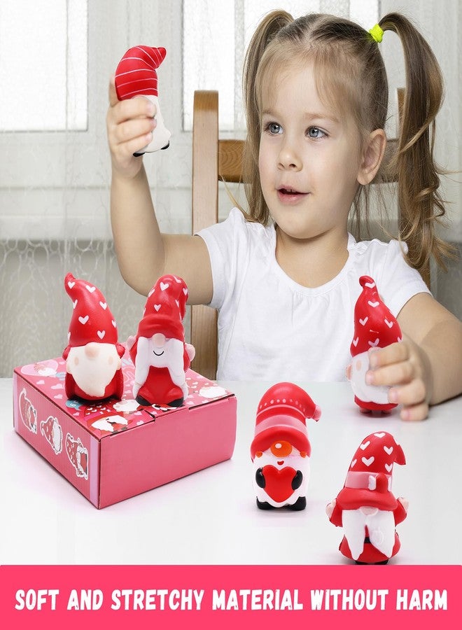 JOINBO Valentines Day Gnome Squishies Toys for Kids,Slow Rising Stress Relief, Soft Squeeze,Valentines Present for Boys Girls - 6 Pack - Image 2