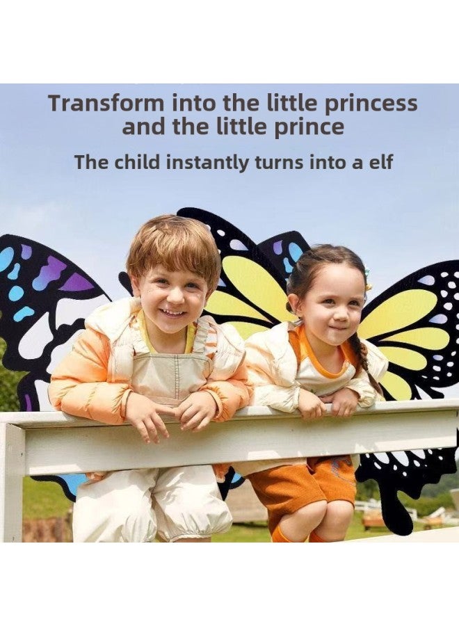 DIY Craft Cloth Color Painting Color Pen Back Butterfly Printing Children's Kindergarten Gifts-Color:Patterned Swallowtail【14c】  - Image 4
