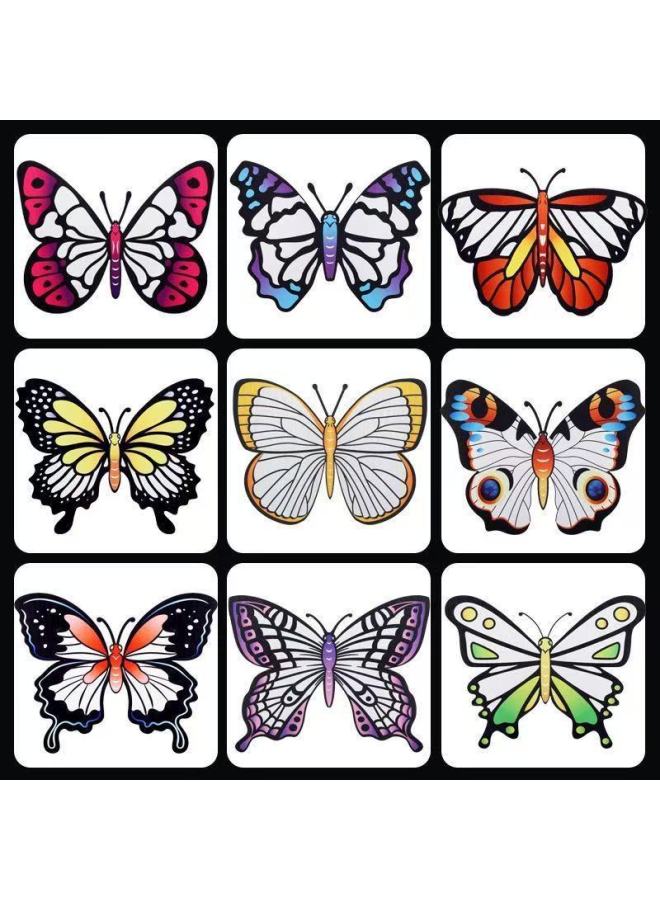 DIY Craft Cloth Color Painting Color Pen Back Butterfly Printing Children's Kindergarten Gifts-Color:Patterned Swallowtail【14c】  - Image 2
