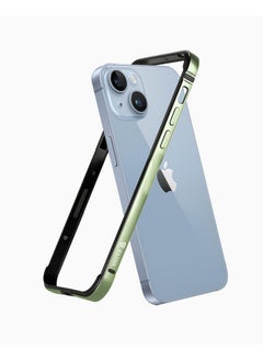 Raegr RAEGR iPhone 15 Case | Anodized Aluminum Bumper | Mag-Safe Compatible | Edge Armor Protective Minimal Case Designed for iPhone 15 (6.1-Inch) 2023 - Light Green RG10588  - Image 1