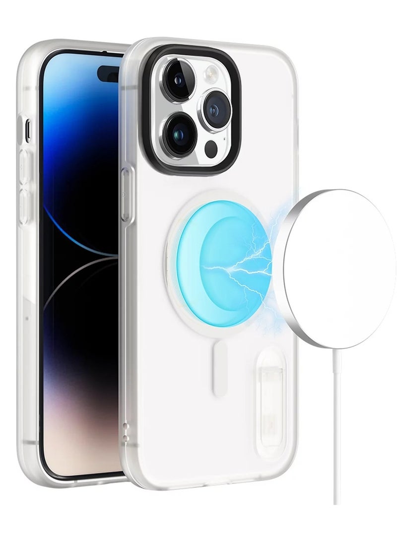 Generic - Magnetic Case For iPhone 12 Case Compatible with MagSafe Military Grade Protection Shockproof Translucent Matte Case Anti Scratch Shockproof Phone Case (clear) - Image 1