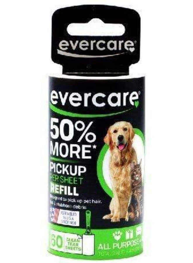 Pet Lint Roller 60 Layer Refill, 1-Count, Green