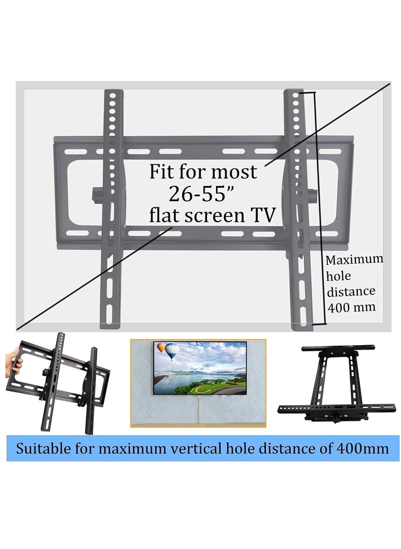 BGM Tilting TV Wall Mount Bracket For Samsung Sony Vizio LG Panasonic TCL Element 32 40 42 47 50 55 60 65 Inch TVs VESA 200x200 400x400 600x400, 750x450 Compatible Premium Tilt 175 Lbs Capacity  - Image 5