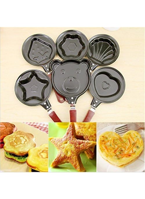 Generic - UrbanClick Non-Stick Cartoon Shape Mini Egg Pancake Frying Pan Pancake Mold Non-Stick Cookware Saucepan Breakfast Maker Egg Frying Pan Omelette Pan Egg Frying Pan Cookware Tool(1) - Image 1