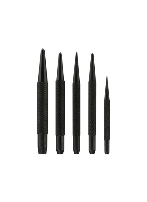Centre Punch Set of 5 (1.6mm to 4mm) for Precision Marking, Durable Alloy Steel, Ergonomic Design for Mechanics, Metalworkers, and DIY Projects
