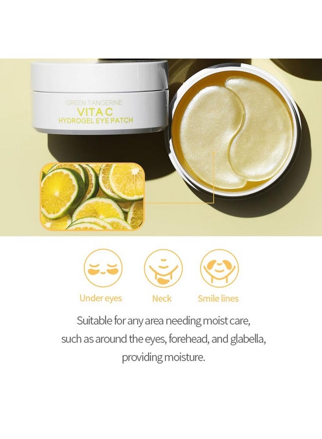 tenzero Green Tangerine Vita C Hydrogel Eye Patch (60 pairs, 90g), Vitamin C Treatments for Dark Circles, Puffy Eye, Fine Lines, Brightening, Hydrating Eye Pads, Korean Under Eye Masks Skincare - Image 5
