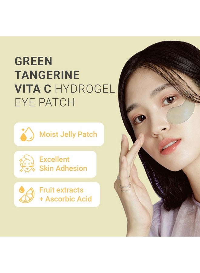 tenzero Green Tangerine Vita C Hydrogel Eye Patch (60 pairs, 90g), Vitamin C Treatments for Dark Circles, Puffy Eye, Fine Lines, Brightening, Hydrating Eye Pads, Korean Under Eye Masks Skincare - Image 3