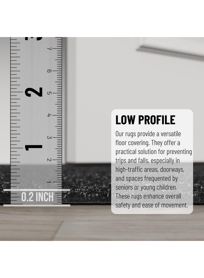 Ottomanson 2'7" x 8' Commercial-Grade Hallway Runner with Scraper Pile - Extra Durable Non-Slip Rug Mat for Indoor & Outdoor Use - Ideal for Kitchen, Entryway & Garage - High-Traffic Carpet, Black - Image 5