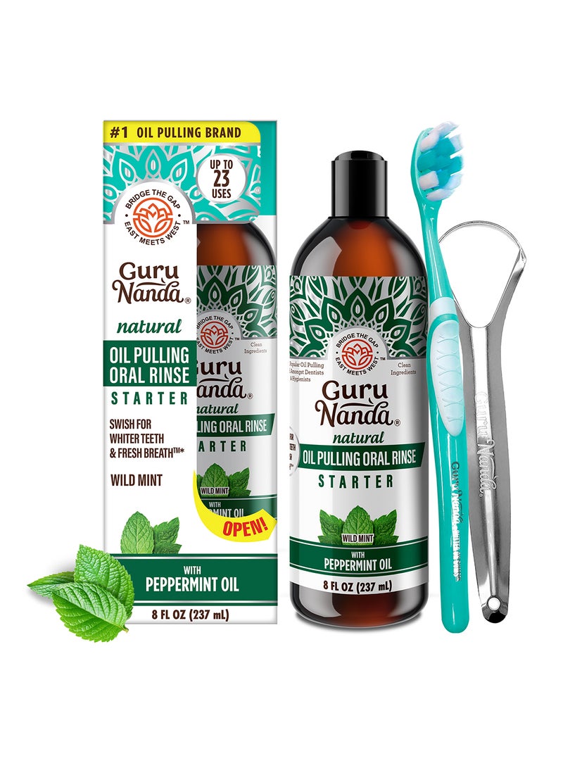 GuruNanda Starter Coconut & Peppermint Oil Pulling  237 ml - Image 1