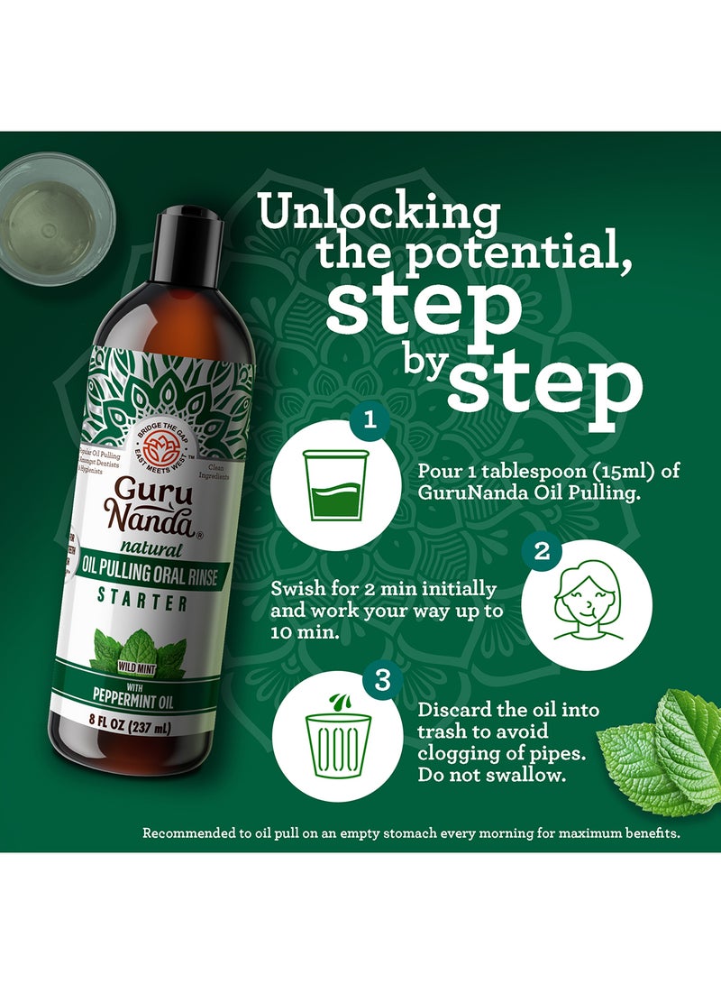 GuruNanda Starter Coconut & Peppermint Oil Pulling  237 ml - Image 5
