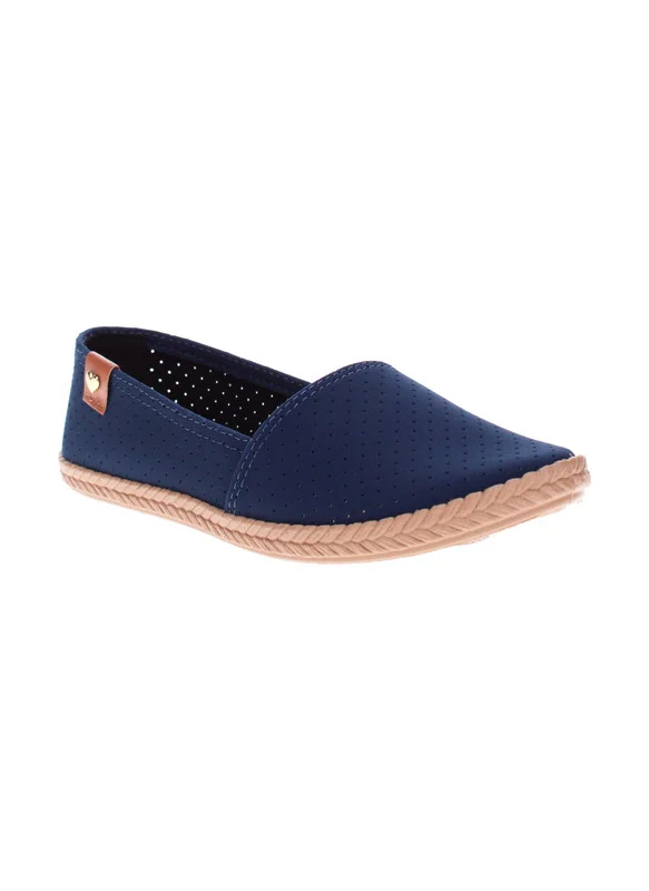 موليكا Moleca Ladies Closed/Flat Shoes Navy | Made In Brazil