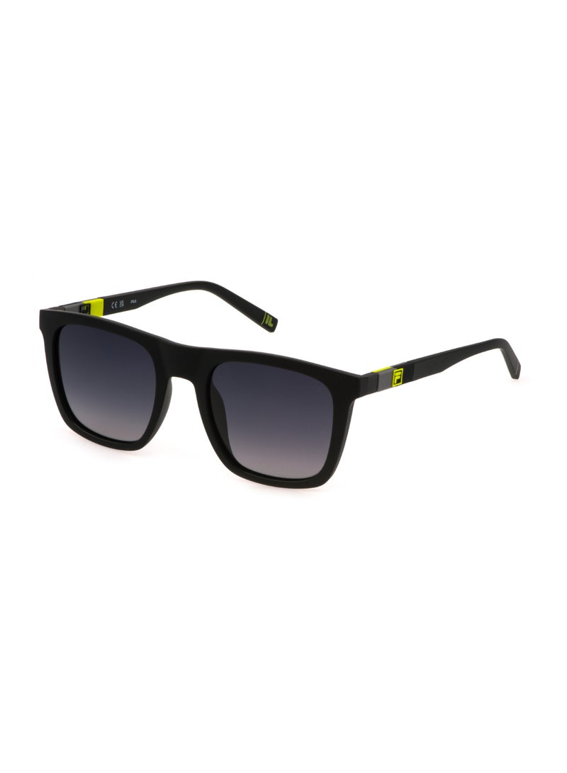 FILA Men's Square Shape Polarized  Sunglasses SFI527 52U28P - Lens Size: 52 Mm - Matt Black - Image 1