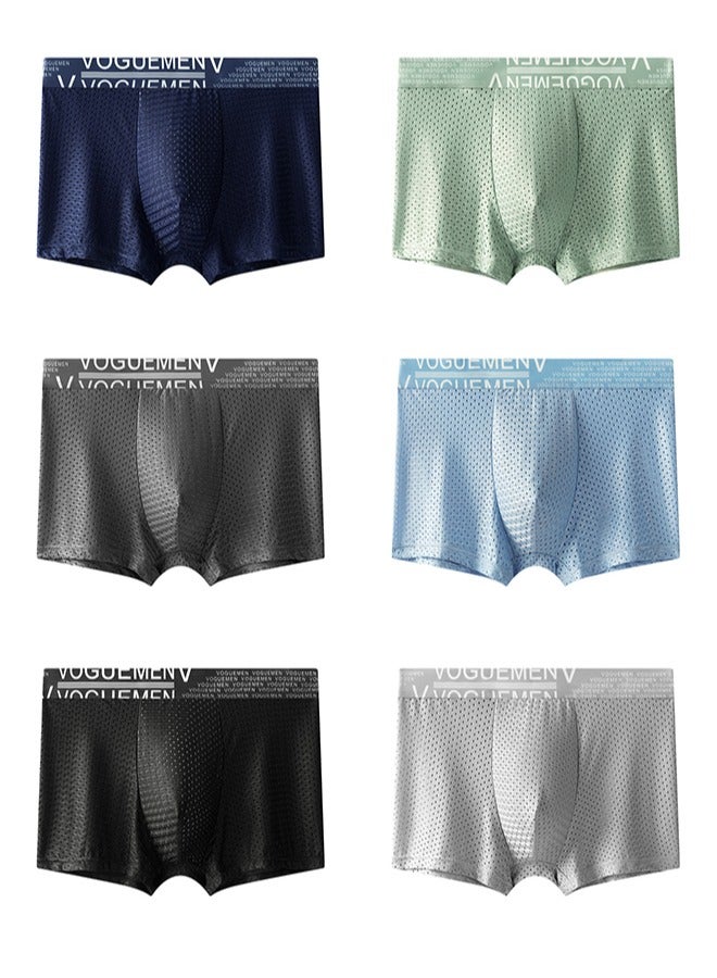 Zeemey Zeemey 6 Pack Voguemen  Men's Underwear Boxer Briefs Pack,Moisture-Wicking Men's Mesh Underwear,Temp Cooling with Odor Control  - Image 1