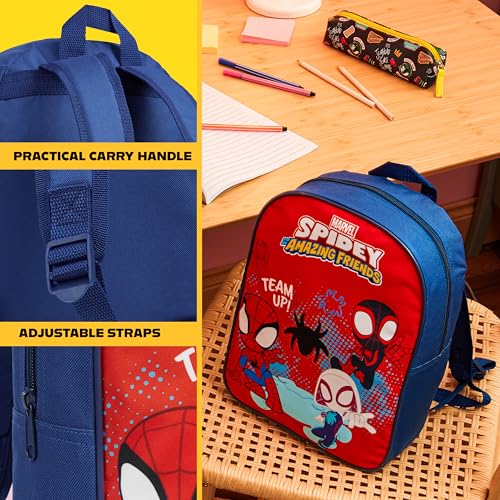 Get Trend Marvel Spidey Mini Backpack Kids Toddlers 13x9” Rucksack Kindergarten Bag Preschool Sports Travel Backpacks 3+ Gifts for Kids (Red Spidey) - Image 5