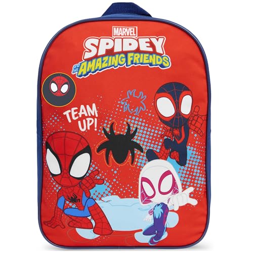 Get Trend Marvel Spidey Mini Backpack Kids Toddlers 13x9” Rucksack Kindergarten Bag Preschool Sports Travel Backpacks 3+ Gifts for Kids (Red Spidey) - Image 1