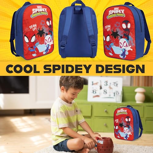 Get Trend Marvel Spidey Mini Backpack Kids Toddlers 13x9” Rucksack Kindergarten Bag Preschool Sports Travel Backpacks 3+ Gifts for Kids (Red Spidey) - Image 2