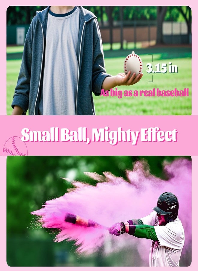 POPUPARTY 2 Pack Gender Reveal Baseball with Pink Powder Kit for Baby Gender Reveal Decoration - Image 3
