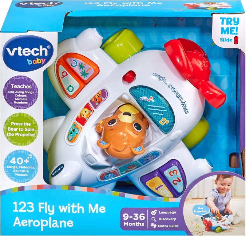 VTech Baby 123 Fly with Me Aeroplane Toy - Image 1