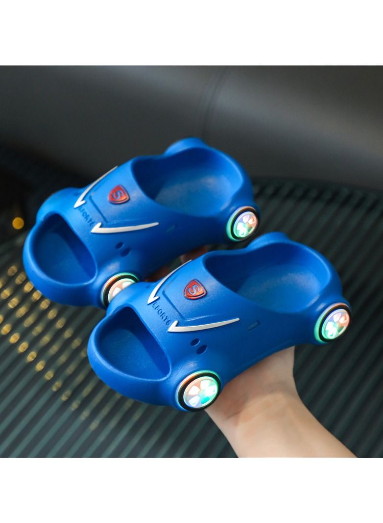 Loquat Luminous And Illuminated Sports Car Soft Sole Anti Slip Slippers With Light 