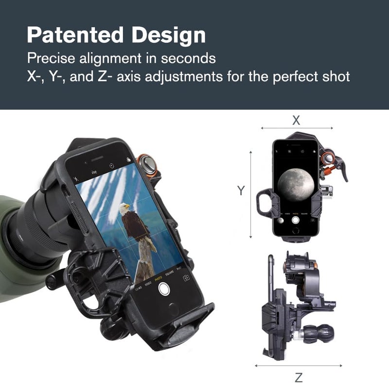 Celestron 81055 Nexyz 3 Axis Universal Smartphone Adapter - Black - Image 5