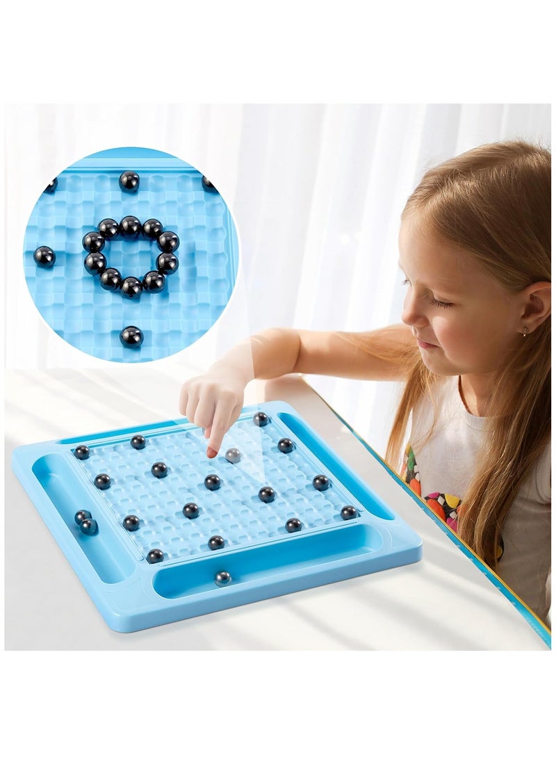 ESSEN Magnetic Chess Game Set with Stones, Table Top Magnet Chess Board Game, Magnetic Strategy Game with Rocks, Family Game Party Game for Kids and Adults  - Image 4