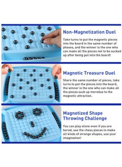 ESSEN Magnetic Chess Game Set with Stones, Table Top Magnet Chess Board Game, Magnetic Strategy Game with Rocks, Family Game Party Game for Kids and Adults  - Image 5