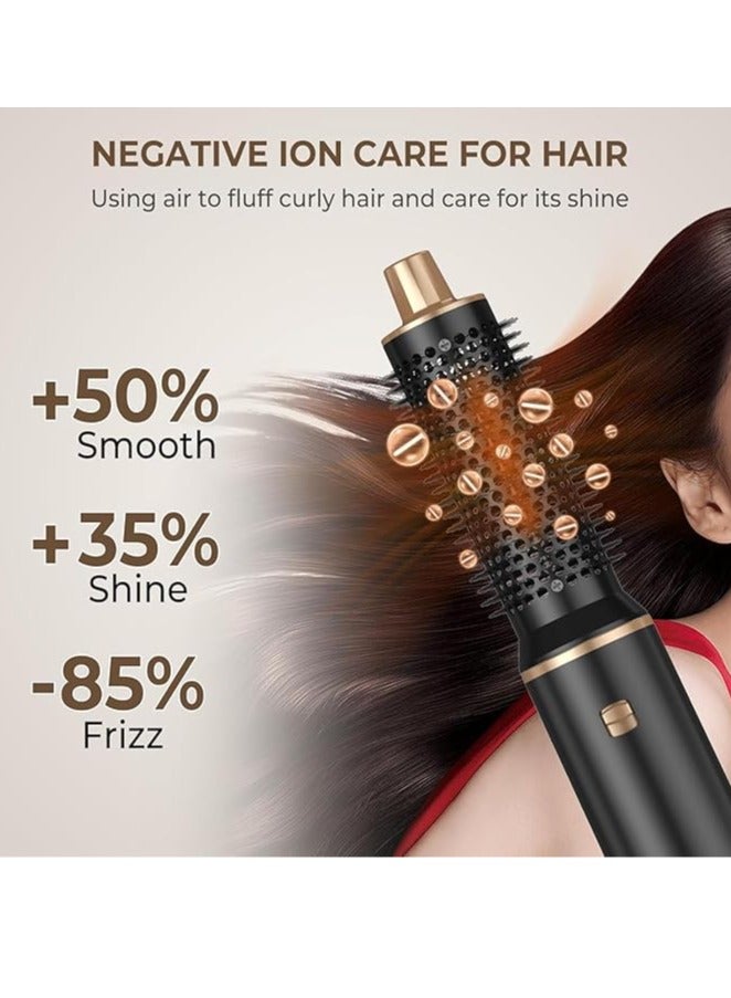 مصفف شعر 5 في 1، فرشاة تجعيد الشعر، فرشاة تجعيد الشعر بالهواء، فرشاة تجعيد الشعر بالهواء الساخن 110000 دورة في الدقيقة 20 م/ثانية، مكواة تجعيد الشعر بالهواء السالب، أدوات تصفيف الشعر لتمليس الشعر - Image 4