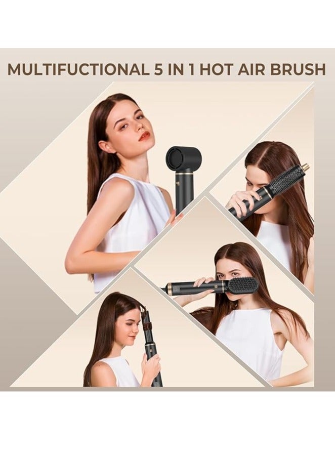 مصفف شعر 5 في 1، فرشاة تجعيد الشعر، فرشاة تجعيد الشعر بالهواء، فرشاة تجعيد الشعر بالهواء الساخن 110000 دورة في الدقيقة 20 م/ثانية، مكواة تجعيد الشعر بالهواء السالب، أدوات تصفيف الشعر لتمليس الشعر - Image 3