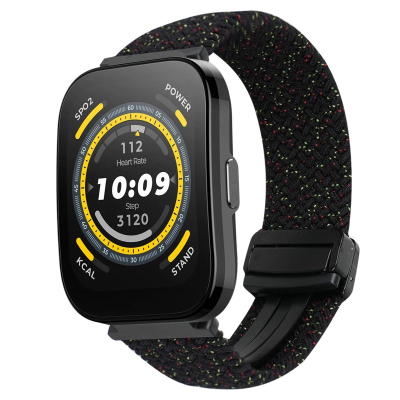 erorex For Amazfit  Watch Bip 5 22Mm Magnetic Buckle Braided Watch Band(Starlight Bluck) - Image 1