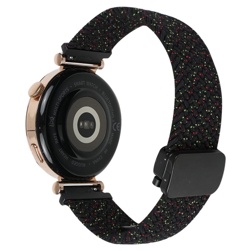 erorex For Amazfit  Watch Bip 5 22Mm Magnetic Buckle Braided Watch Band(Starlight Bluck) - Image 2