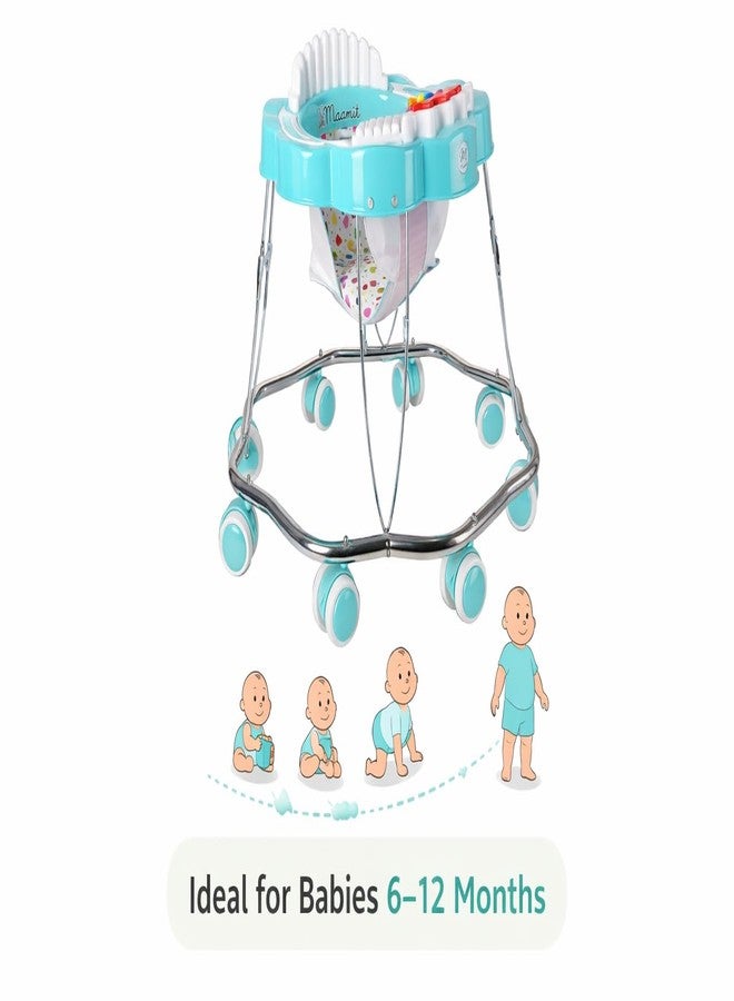 Maanit Walker with Foldable,Cushion Seat | Activity Walker for Baby with Musical Toy Bar | Walker Boys and Girls (Green) - Image 5