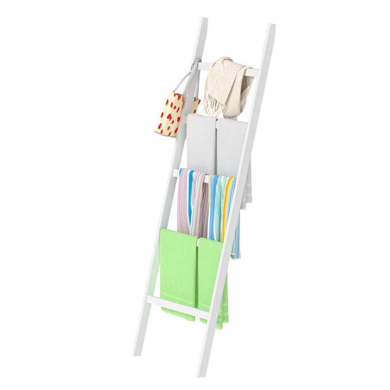 POXAKA POXAKA Blanket Ladder, 5-Layer Towel Racks, Blanket Holder with Anti-Slip Construction Home Decor, Decorative Blanket,  - Image 1