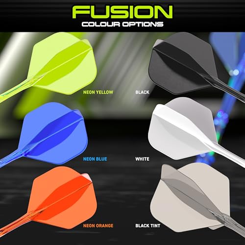 Winmau Darts Fusion Integrated Flight & Shaft System - No.2 Shape & Design - Blue Colour, Intermediate Length - Image 5