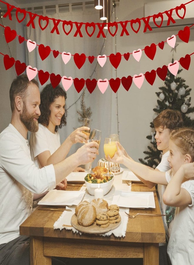 Labrostar 4Pcs Valentines Day Decorations Set No DIY Required BE MINE Love Heart XO Garlands Banner for Home Classroom Office Wedding Party Anniversary - Image 5