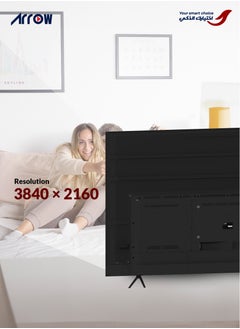 ARRQW 75 Inch 4K UHD Smart TV with webOS 2.0, 3840x2160 Resolution, 5000:1 Contrast, 16:9 Aspect Ratio, 60Hz Refresh Rate, Dolby Atmos & Dolby Vision, HDR10+, Bluetooth Audio, Wi-Fi, 3 HDMI Ports, 2 USB Ports, Screen Casting, MEMC Enhance gaming, Wall Mount | Model No: RO-75LPW  - Image 4
