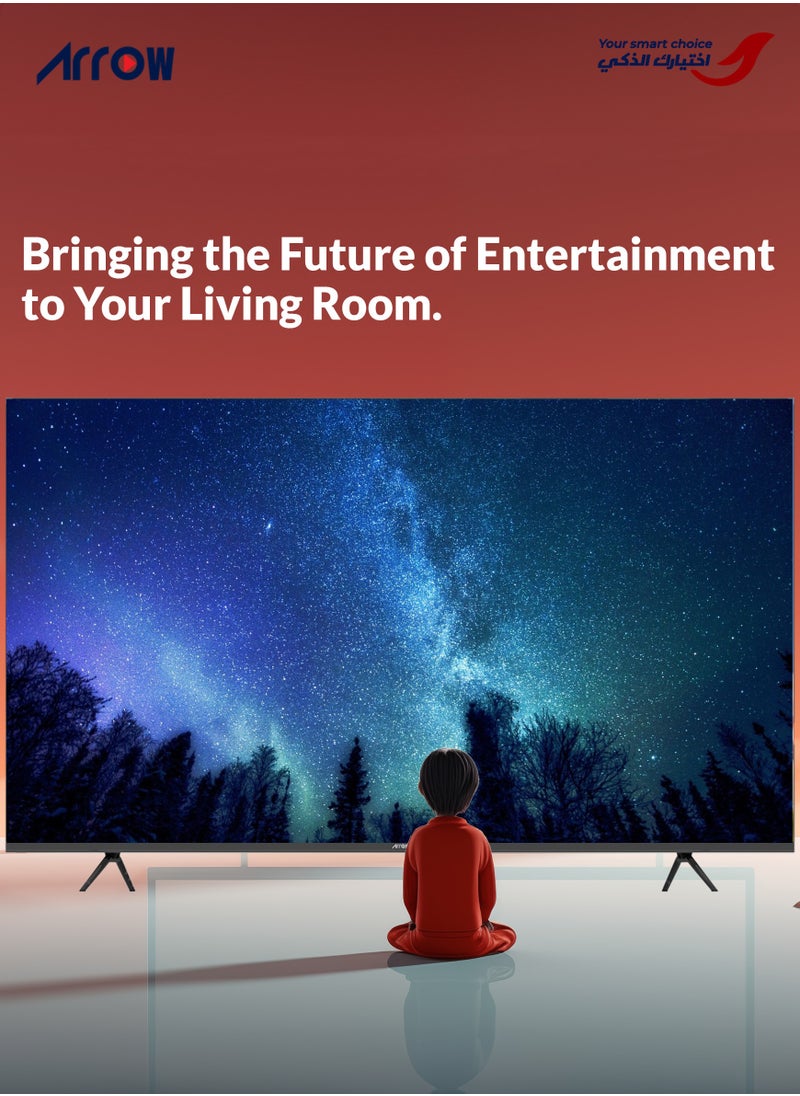 ARRQW 75 Inch 4K UHD Smart TV with webOS 2.0, 3840x2160 Resolution, 5000:1 Contrast, 16:9 Aspect Ratio, 60Hz Refresh Rate, Dolby Atmos & Dolby Vision, HDR10+, Bluetooth Audio, Wi-Fi, 3 HDMI Ports, 2 USB Ports, Screen Casting, MEMC Enhance gaming, Wall Mount | Model No: RO-75LPW  - Image 5