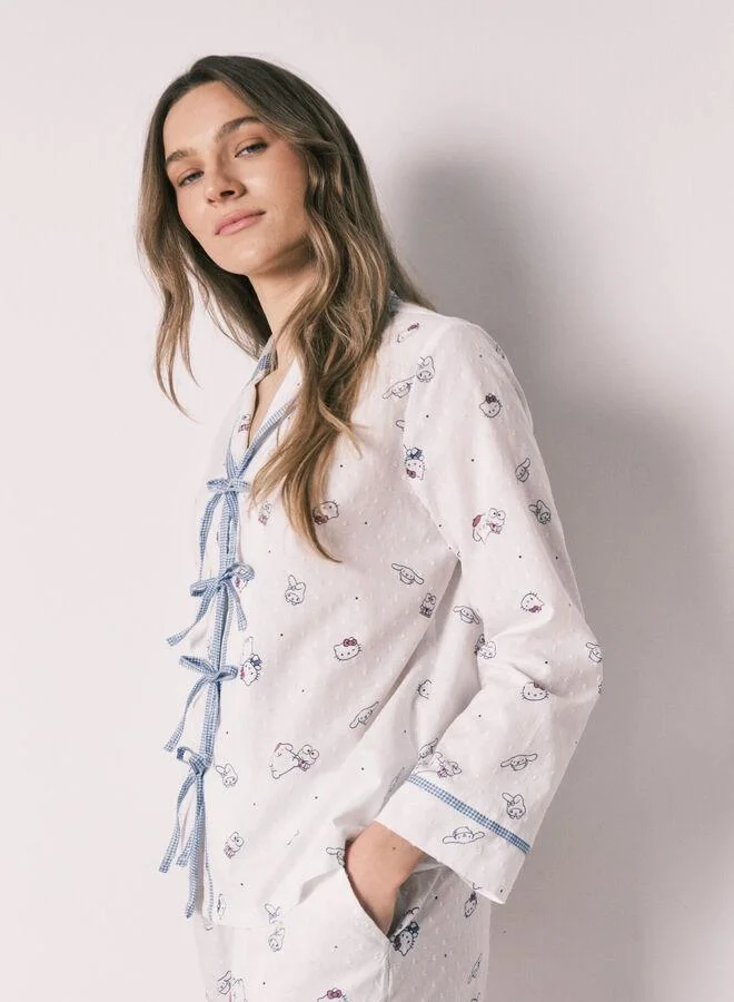 women'secret Cotton classic long pyjamas HELLO KITTY