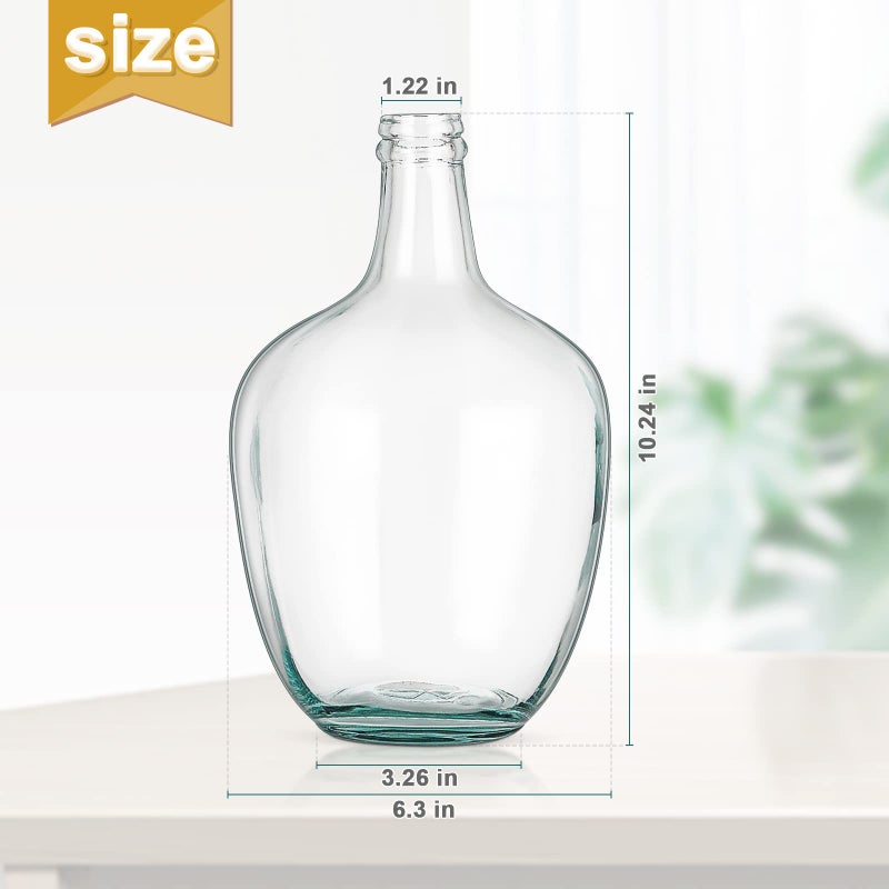 Bfttlity Clear Glass Vase Tall Farmhouse Vase للفروع الزجاجية للمزهريات المركزية في الديكور (S) المنزل - Image 2