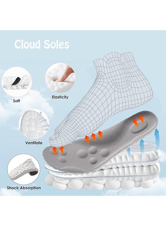 Sport Insoles with Arch Support, High Elastic Latex Shoe Pads, Breathable Shock Absorption Cushion (Cut to Size) - Image 3