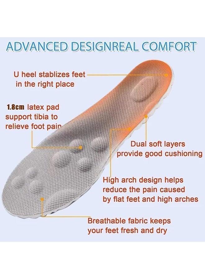 Sport Insoles with Arch Support, High Elastic Latex Shoe Pads, Breathable Shock Absorption Cushion (Cut to Size) - Image 5