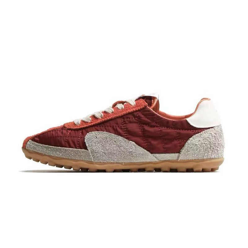 Genuine Sheepskin 5cm Height Increasing Women's Retro Racing Sneakers - Image 5