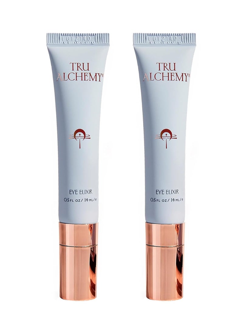 Tru Alchemy Tru Alchemy Eye Elixir Cooling Eye Treatment Cream  Dark Circle Eye Cream for Puffiness and Bags Under Eyes  Caffeine Hyaluronic Acid Vitamin C 2Pack 