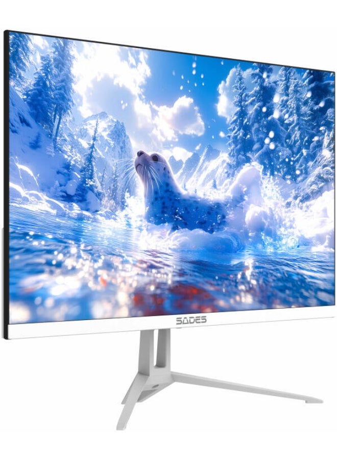 Sades ST-Seal 22" FHD IPS Gaming Monitor, 120Hz Refresh Rate, 1ms MPRT, Adaptive Sync, HDR Support, Built-in Speakers, Accent Lighting, White | SA-F01F22W - Image 3