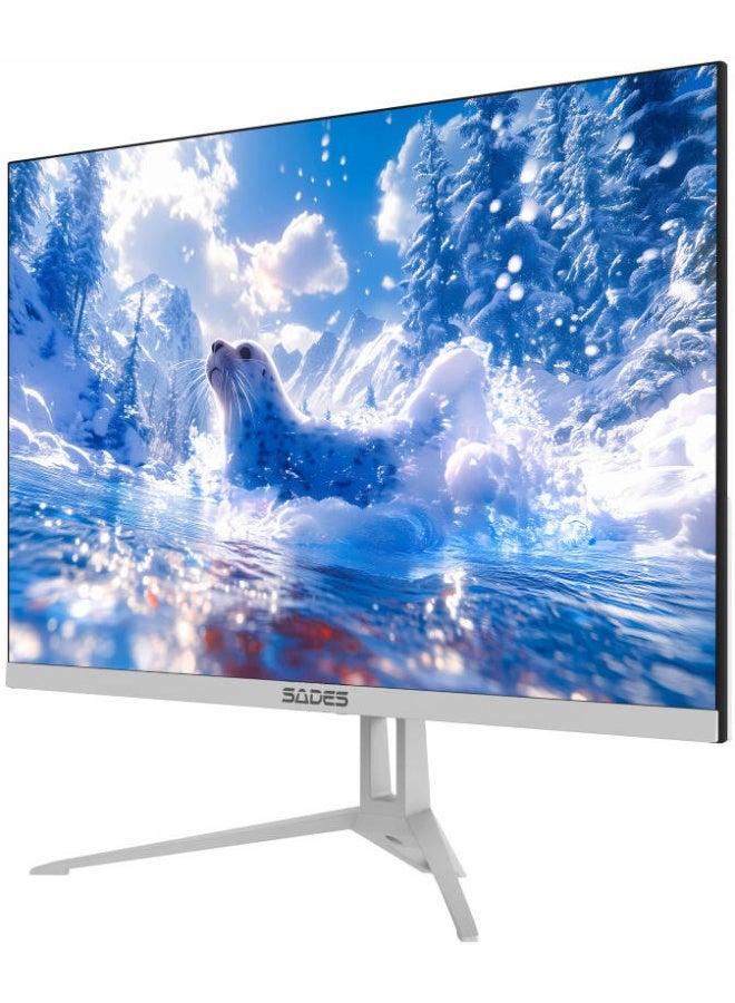 Sades ST-Seal 22" FHD IPS Gaming Monitor, 120Hz Refresh Rate, 1ms MPRT, Adaptive Sync, HDR Support, Built-in Speakers, Accent Lighting, White | SA-F01F22W - Image 2