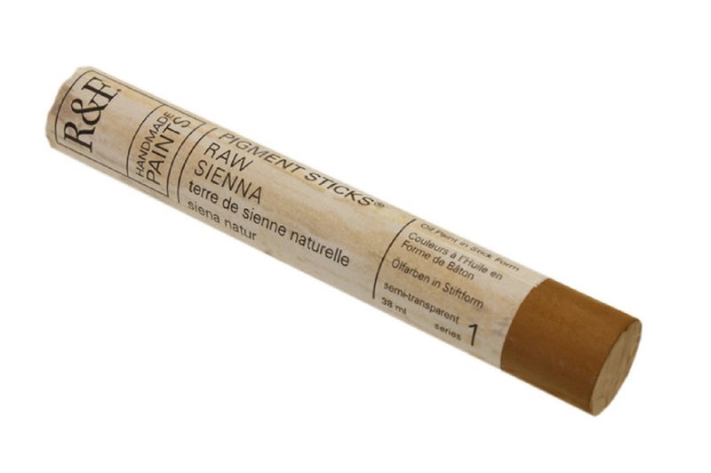 R&F Handmade Paints - Professional Oil Pigment Stick, Raw Sienna, 38 ml - Image 1